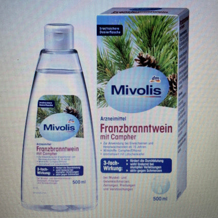 Franzbranntwein - Muskuļu un locītavu sāpēm, sastiepumiem, sasitumiem, izmežģījumiem - 0,5 l
