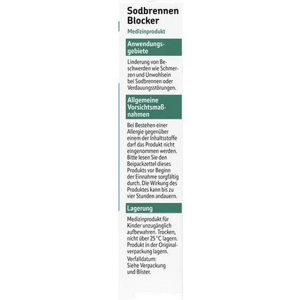 Altapharma Sodbrennen Blocker, bei Sodbrennen und saurem Aufstoßen, wirkt bereits ab 2 Minuten, langanhaltend, 20x Kautabletten, neu&ovp