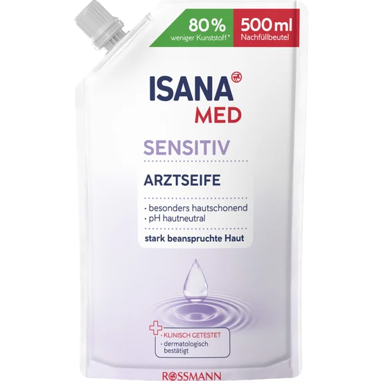 ISANA MED Arztseife Sensitiv Nachfüllbeutel. 500 ml, neu&ovp