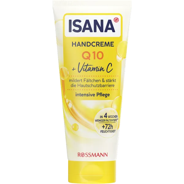 ISANA Handcreme Q10 + Vitamin C, intensive Pflege, Vegan, 75 ml