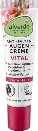 Alverde NATURKOSMETIK Augencreme Vital, mit Lupinen-Peptide, 15 ml