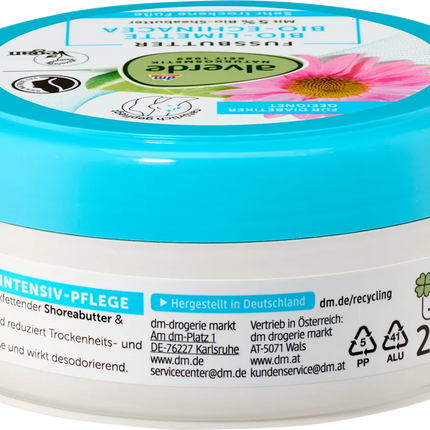 alverde NATURKOSMETIK Fußbutter Limette & Echinacea, 200 ml, neu&ovp