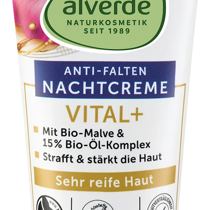 alverde NATURAL COSMETICS Night Cream Vital +, 50 ml