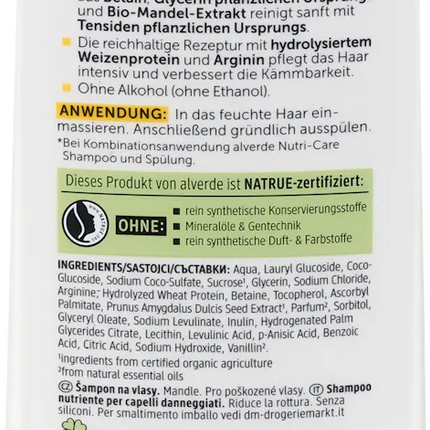 alverde NATURKOSMETIK Shampoo Nutri Care, 200 ml, neu&ovp