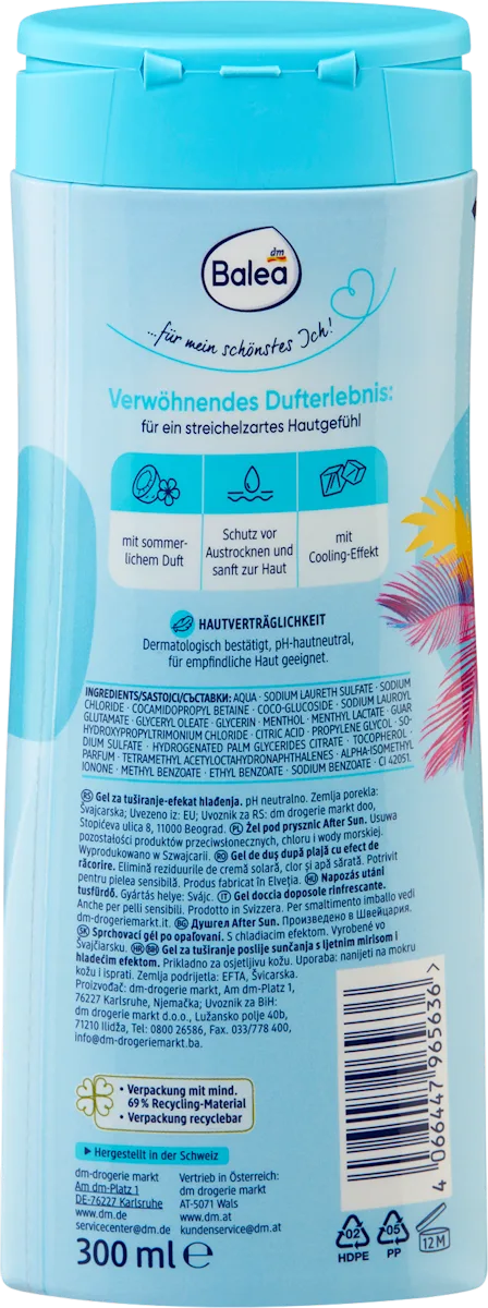 Balea Duschgel After Sun, 300 ml, neu&ovp
