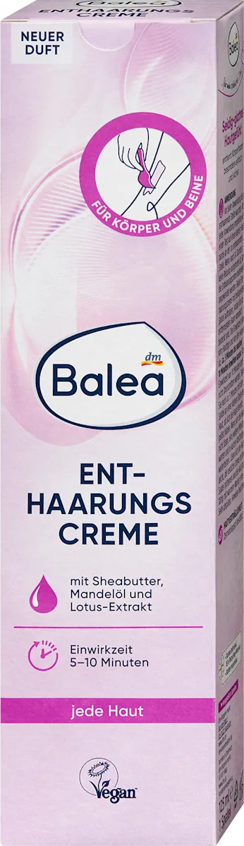 ISANA MED Balea Hair Removal Cream, 125 ml for sensitive skin, Unisex