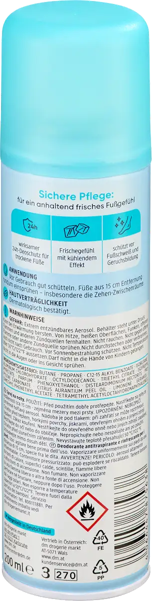 Balea Fuß Deospray, 200 ml, neu&ovp