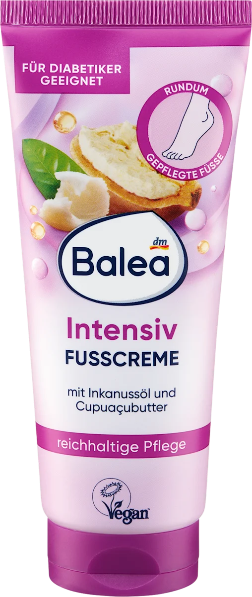 Balea Fußcreme intensiv, mit Inkanussöl und Cupuacubutter, 100 ml, neu&ovp