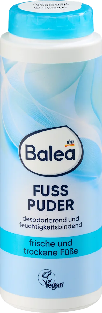 Balea Fußpuder, 100 g, Bindet Schweiß und Feuchtigkeit, für frische und trockene Füße, neu&ovp