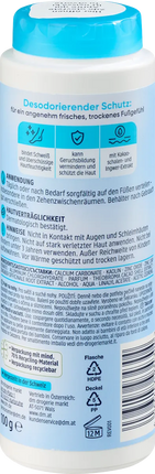 Balea Fußpuder, 100 g, Bindet Schweiß und Feuchtigkeit, für frische und trockene Füße, neu&ovp