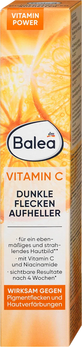 BALEA dunkle Flecken Aufheller, wirksam gegen Pigmentflecken mit Vitamin C, 50ml