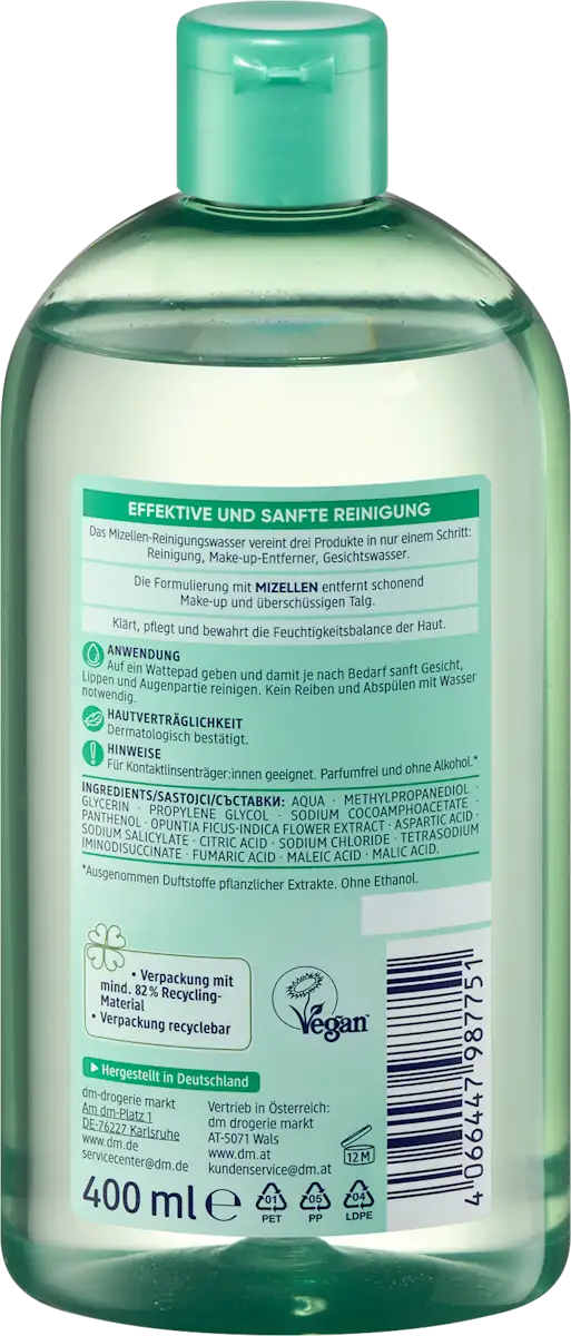 Balea Mizellenwasser Mischhaut Kaktusfeige, 400 ml, neu&ovp