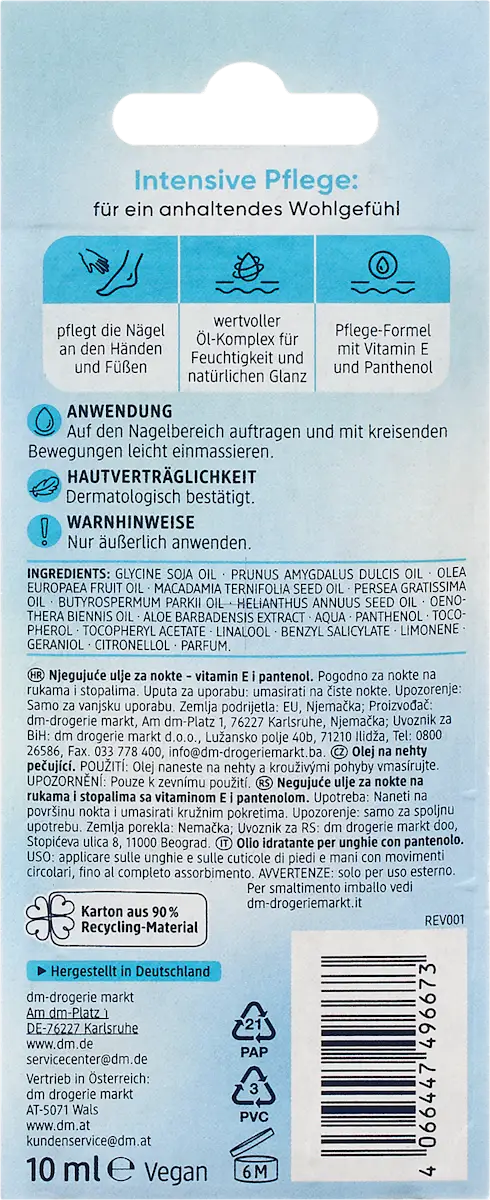 Balea nagu kopšanas eļļa, 10 ml