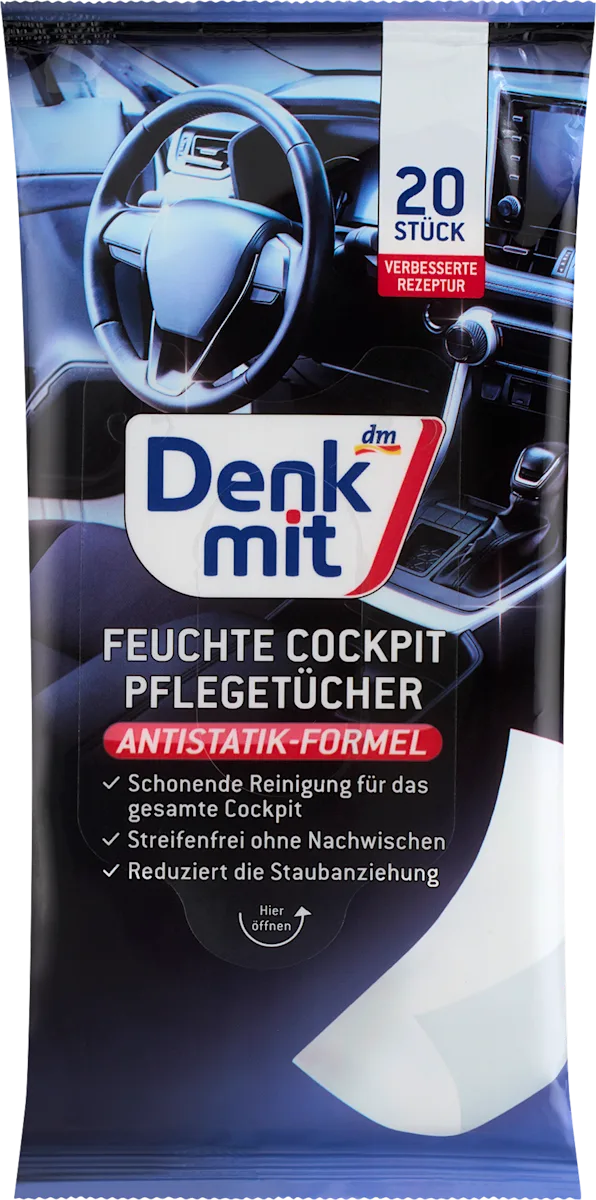 Denkmit Feuchte Pflegetücher Cockpit, Antistatisch, 1x20 St.