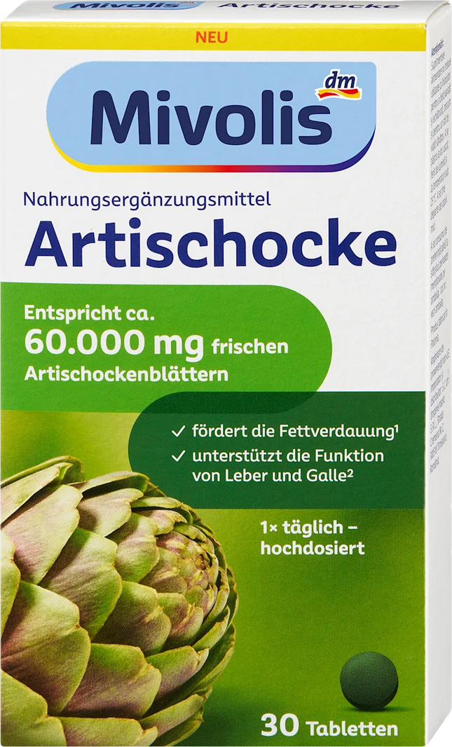 Mivolis Artischocke, Galle- und Verdauungskapsel, 1x30 St, 18 g, neu&ovp