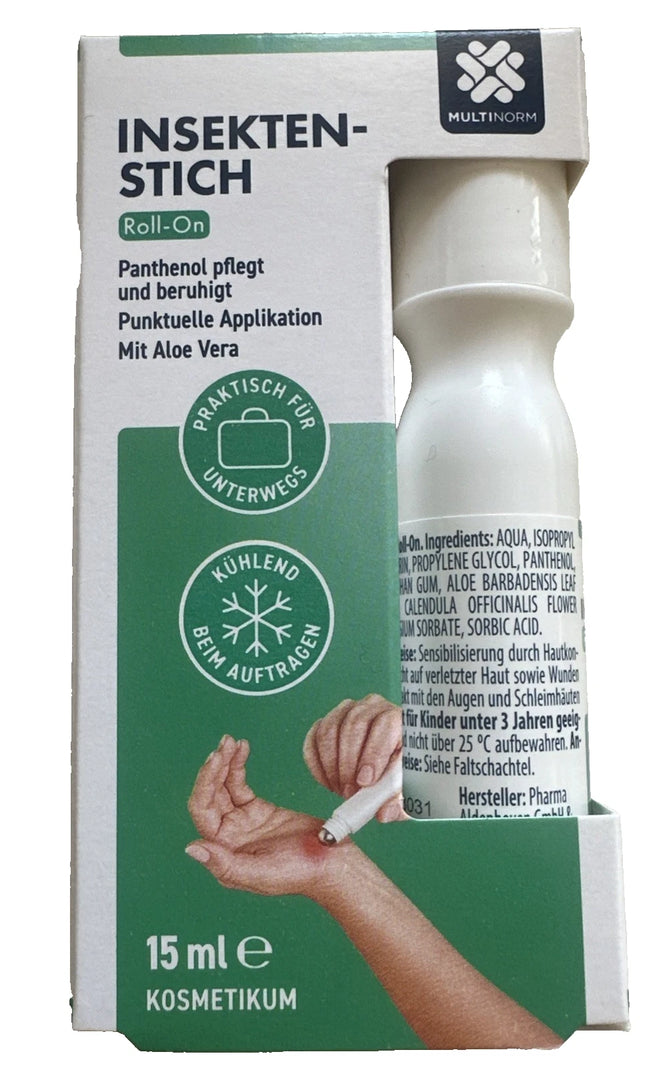 Multinorm, Insektenstich-Roll-on, punkzuelle Applikation mit Panthenol &amp; Aloe Vera, 15 ml, neu&amp;ovp