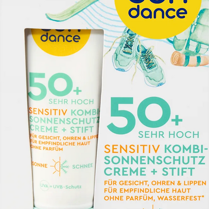 SUNDANCE Sonnenschutz Kombi Gesicht sensitiv Creme & Stift, LSF 50 (25 ml & 3 g), 1 Stück, neu&ovp