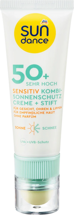 SUNDANCE Sonnenschutz Kombi Gesicht sensitiv Creme & Stift, LSF 50 (25 ml & 3 g), 1 Stück, neu&ovp